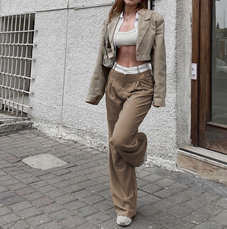 Simple Casual Suit Pants