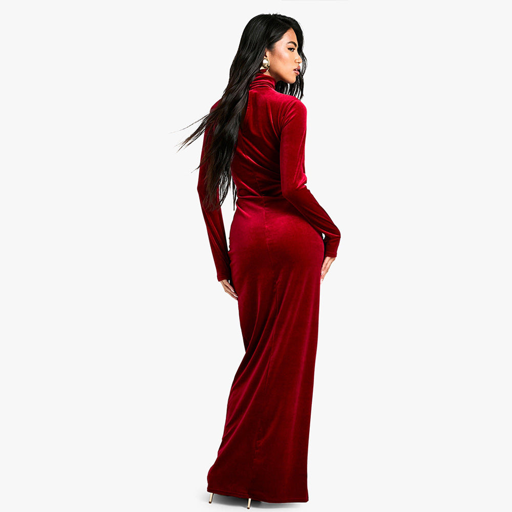 Vintage Restaurant Gorgeous Velvet Maxi Dress