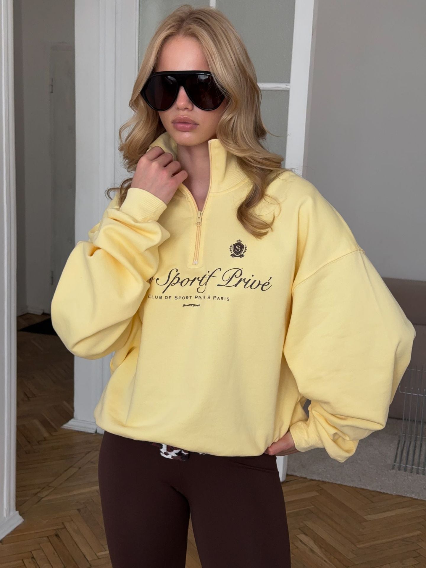 Sporty Prive Half Zip Sweatshirt