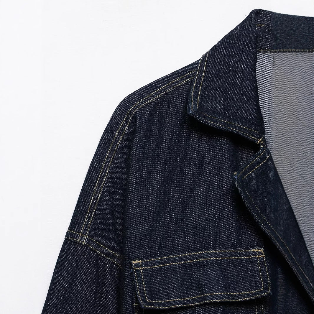 Veste en jean décontractée et élégante style streetwear