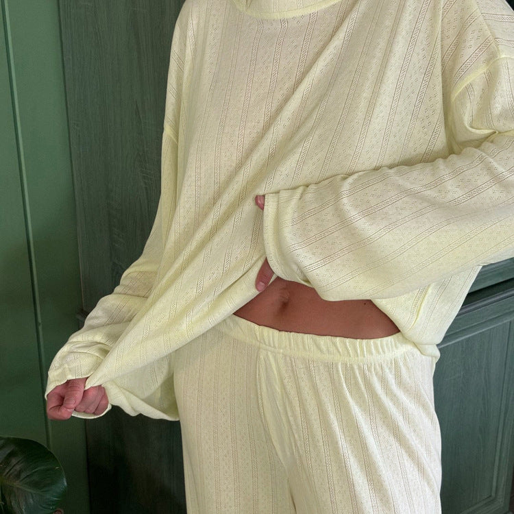 Natural Soft Light Yellow Lounge Two Piece Set