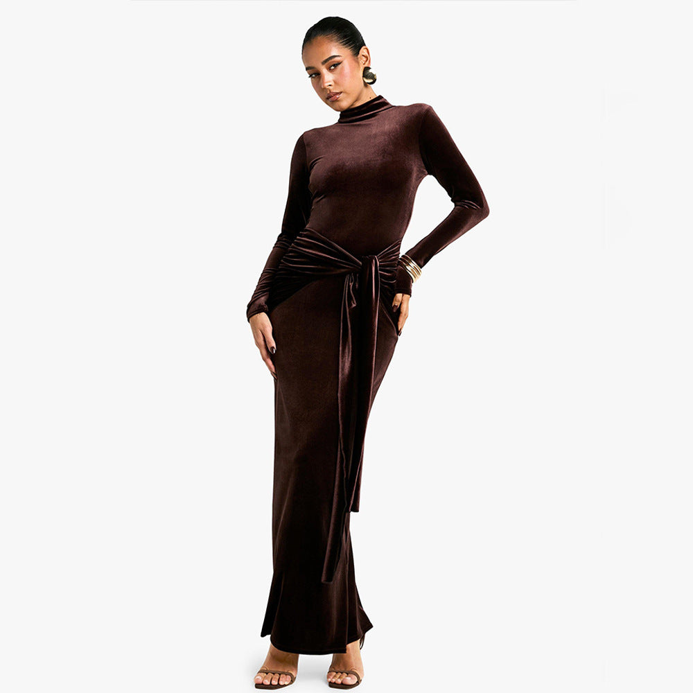 Vintage Restaurant Gorgeous Velvet Maxi Dress