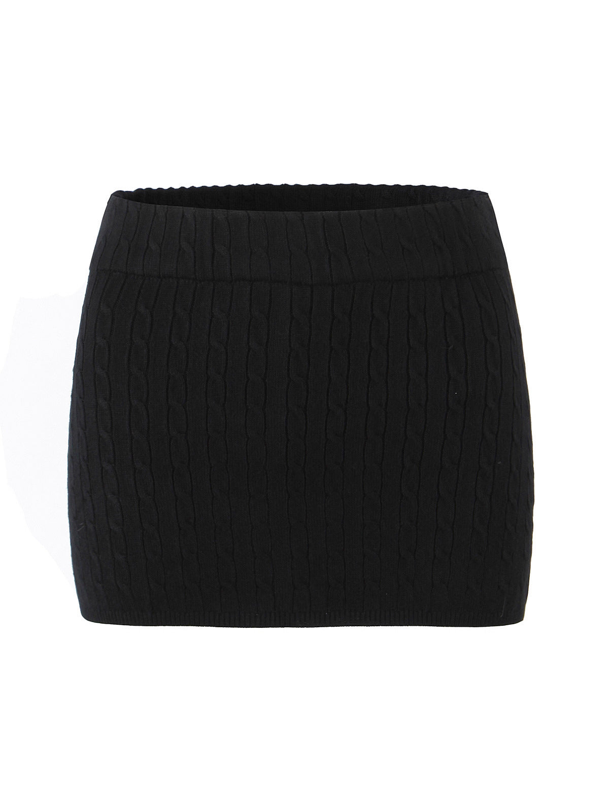 Mini-jupe en tricot noir classique et élégante