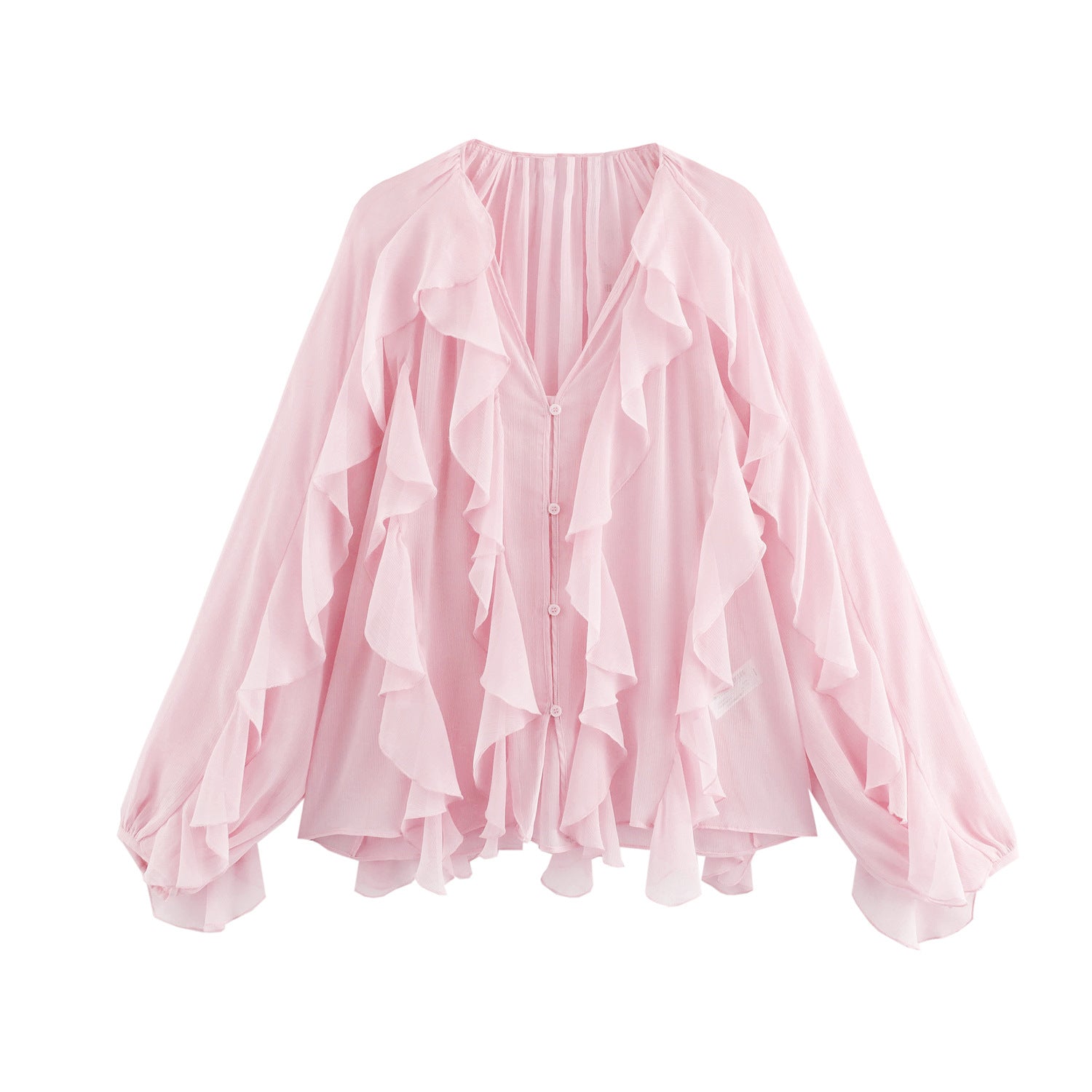 Romantic Leisure Style Ruffle Blouse
