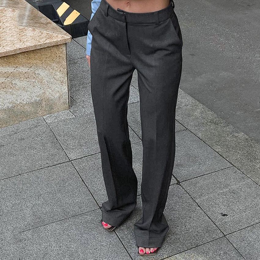 Urban Commute Smart Grey Straight Leg Pants