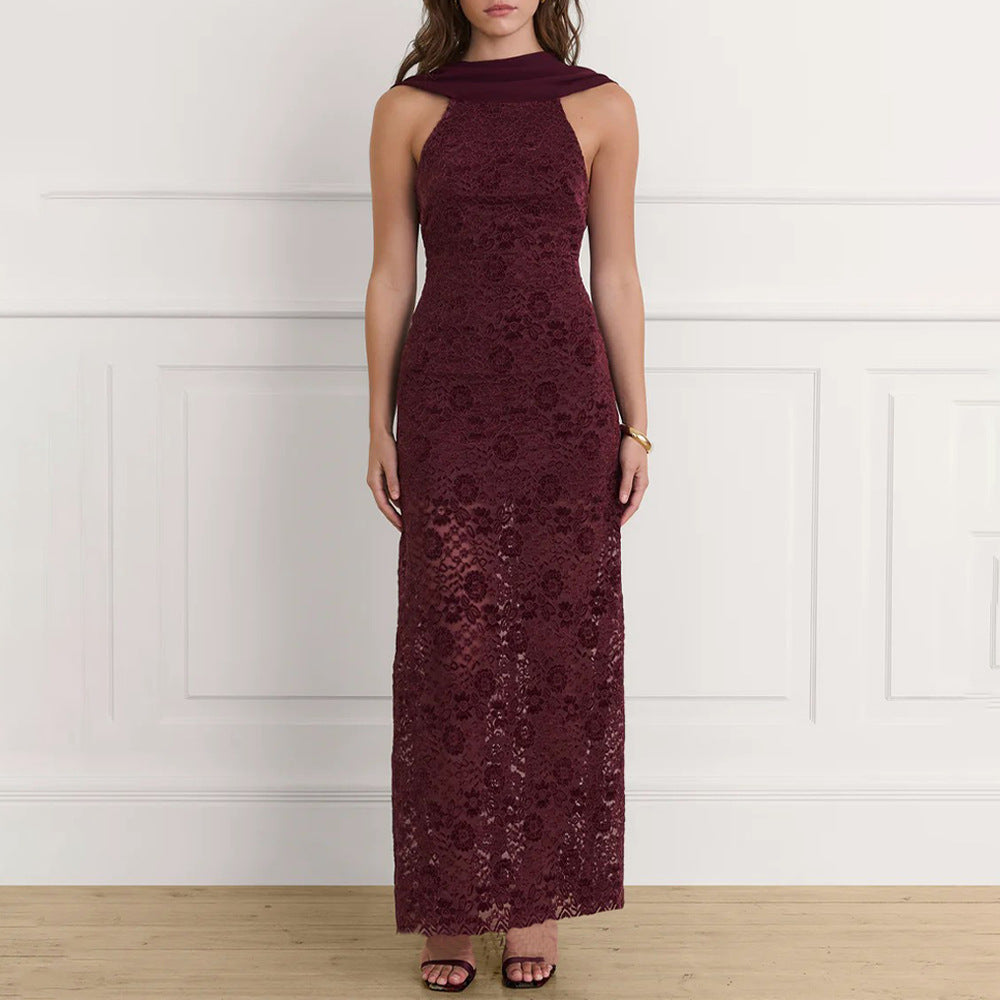 Party Vintage Lace Maxi Dress