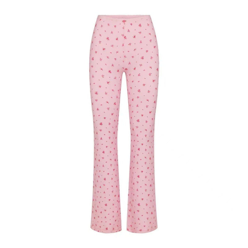 Indoor Cozy Comfortable Pajama Flare Pants