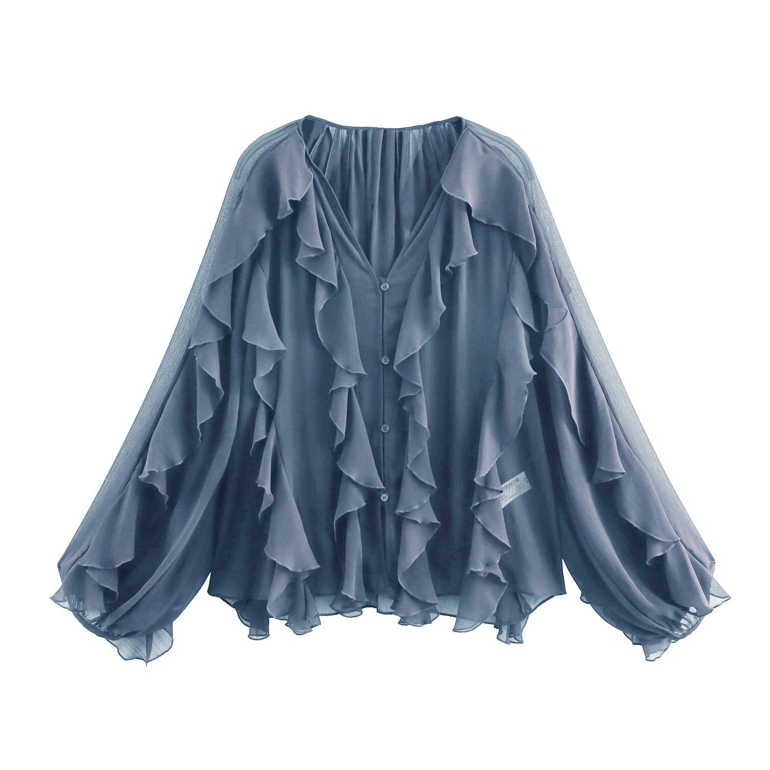 Romantic Leisure Style Ruffle Blouse