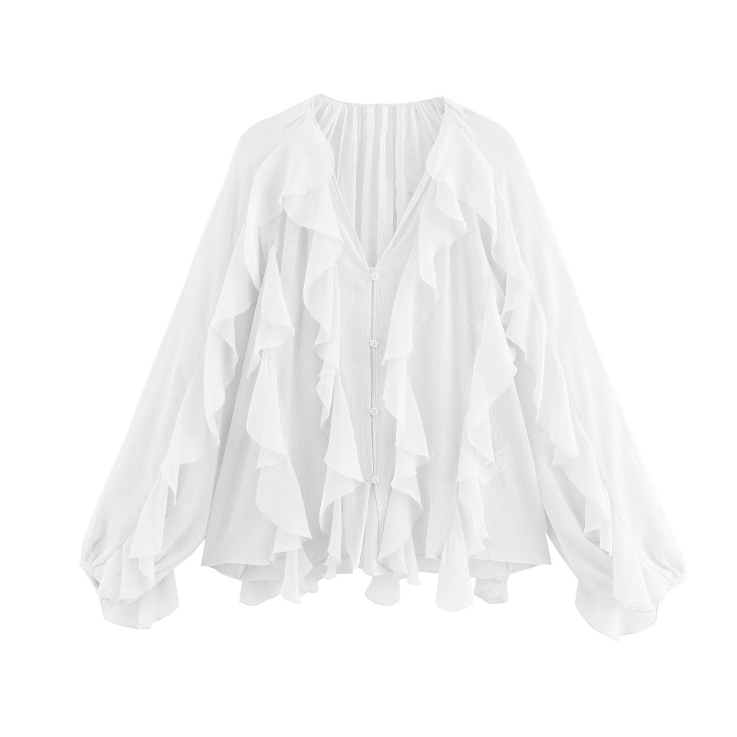 Romantic Leisure Style Ruffle Blouse