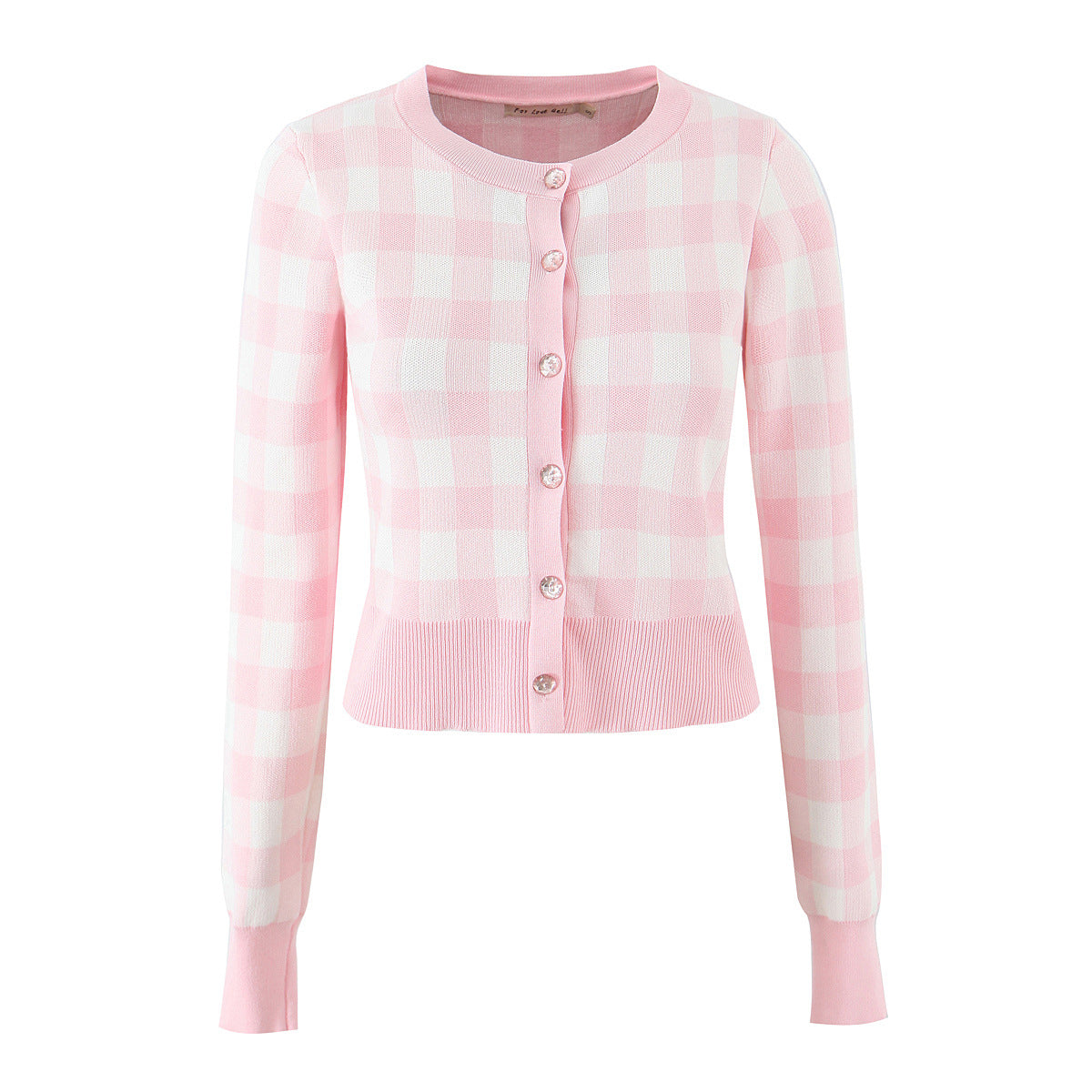 Casual Sweet Soft Pink Striped Cardigen