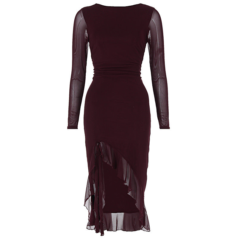 Date Sexy bezauberndes Kleid mit asymmetrischem Saum