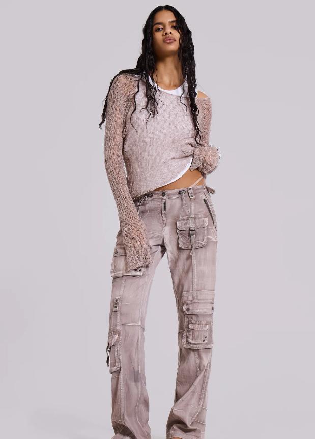 Relaxed Holiday Beach Stroll Gray Knit