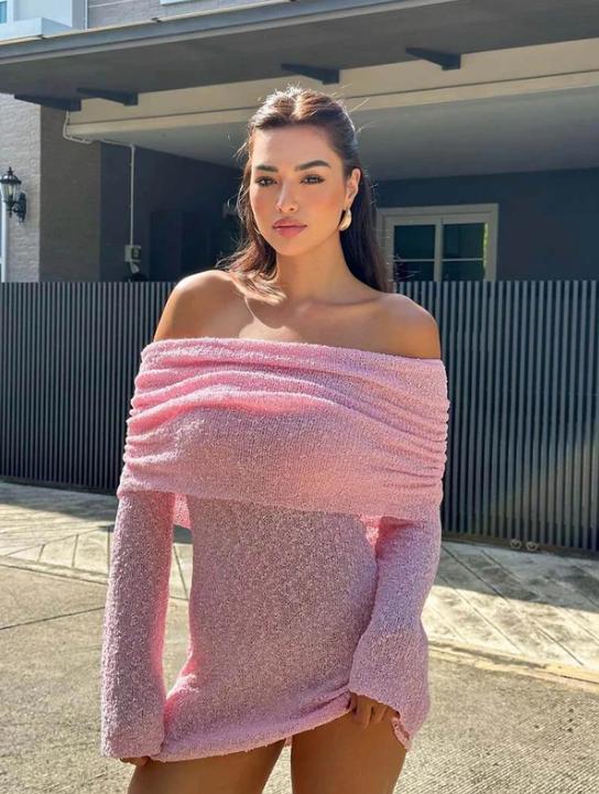 Pure Daily Choice Elegant White Off-shoulder Dress