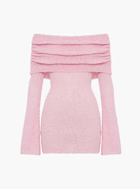 Pure Daily Choice Elegant White Off-shoulder Dress