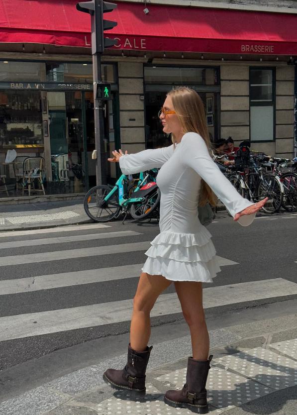 Dynamic Street Vitality Choice Ruffle Dress