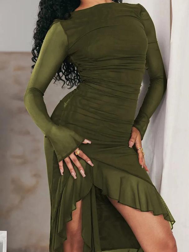 Date Sexy bezauberndes Kleid mit asymmetrischem Saum