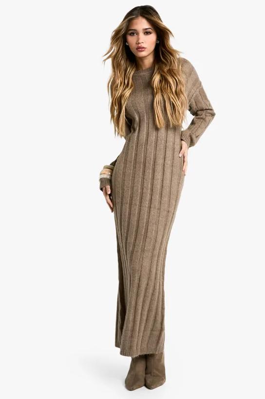 Home Comfortable Warmth Loose Knit Dress