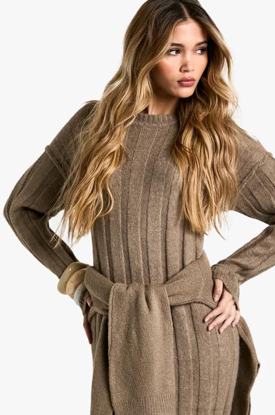 Home Comfortable Warmth Loose Knit Dress