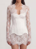 Angelina Lace Mini Dress With Corset