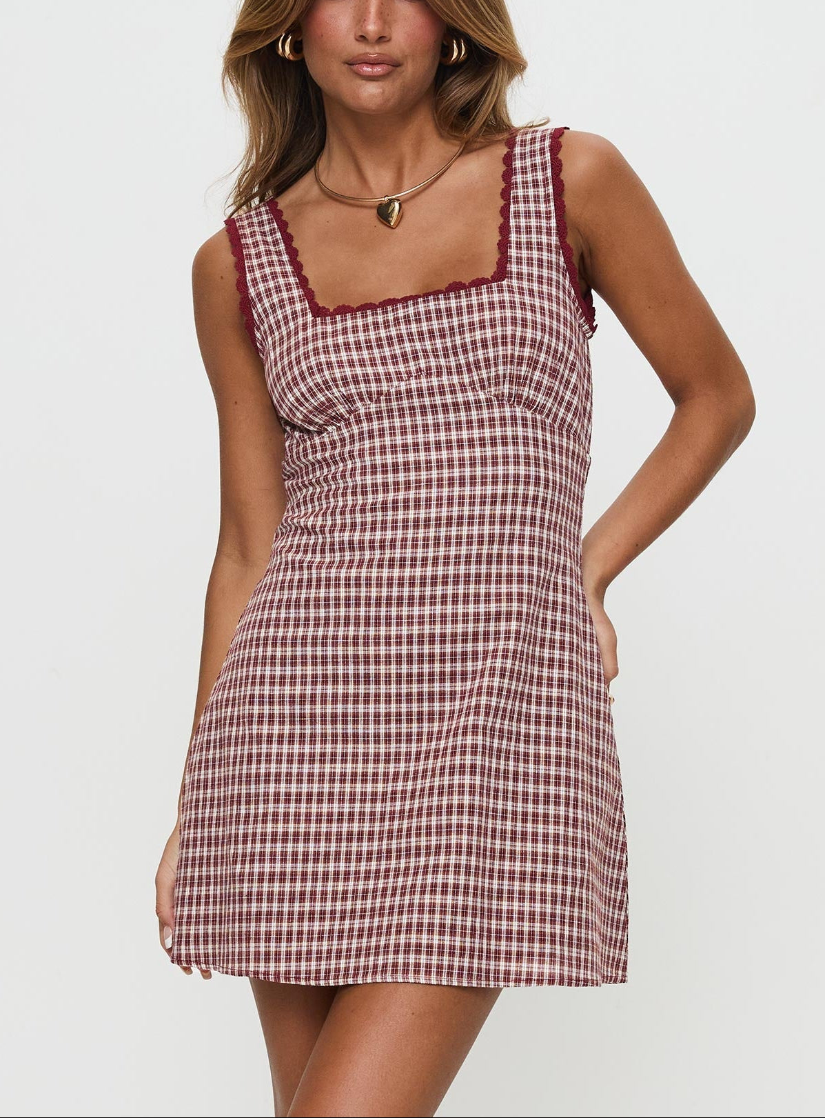 Dasha Mini Dress Red Check