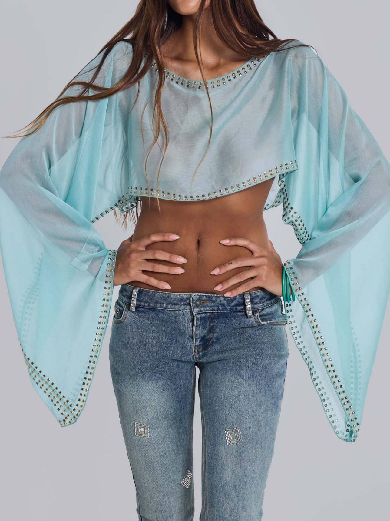 Lunet Studded Cape Top