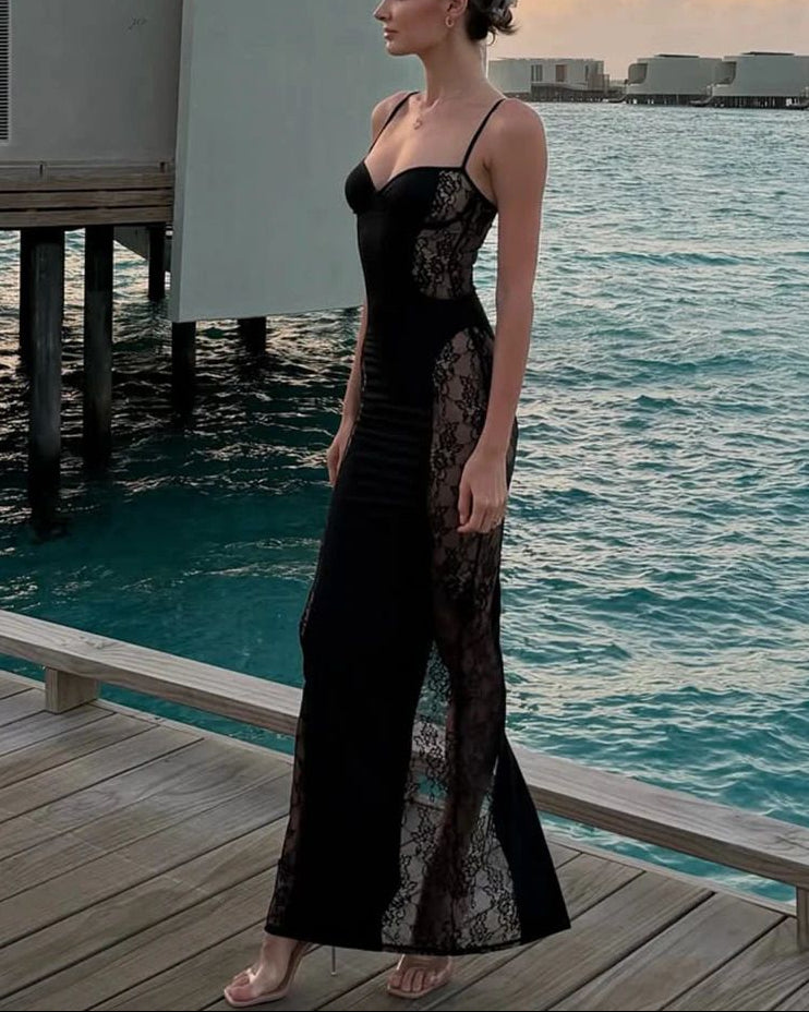 Noelle Lace Panel Maxi Dress