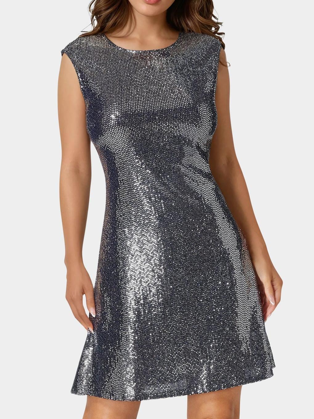 Cap Sleeve A Line Disco Dot Dress