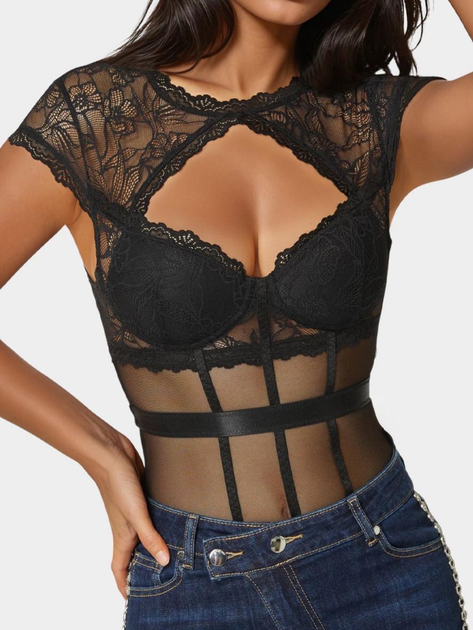 Lace & Mesh Bodysuit