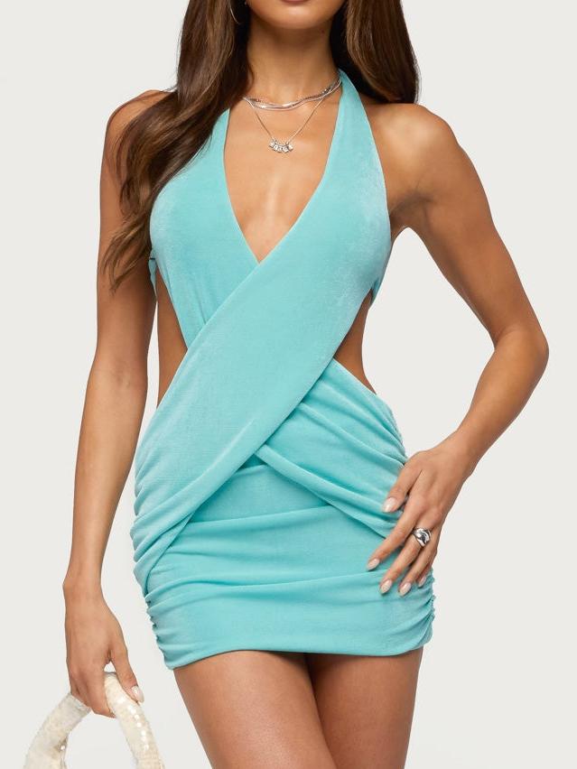 Rovelle Crossover Backless Mini Dress