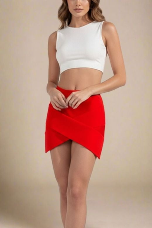 Jay High Waist Bandage Mini Skirt