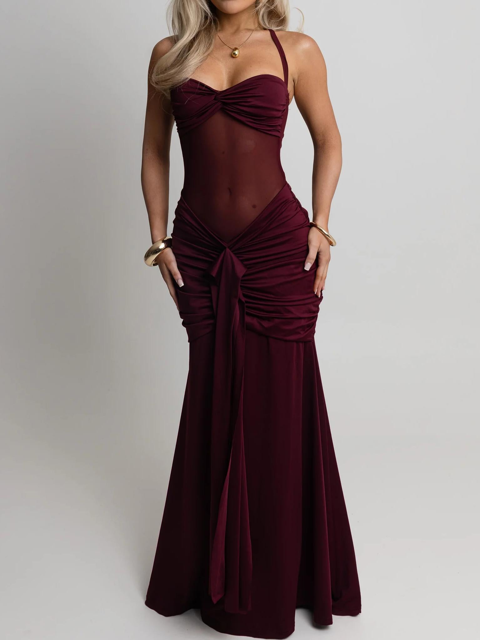 Timeless Passion Maxi Dress- Wine