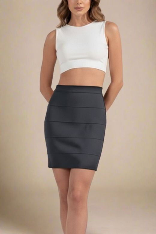 High Waist Bandage Mini Skirt