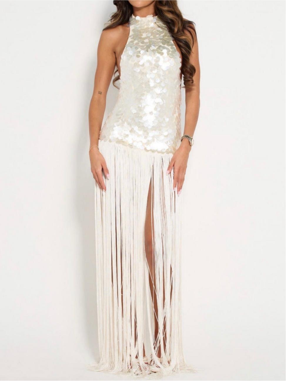 Sequin Fringed Dress