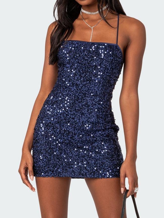 Kiara Strappy Sequin Mini Dress