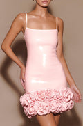 Sequin Flower Mini Dress