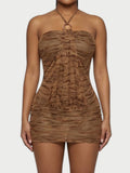 Vivi Halter Ring Bodycon Mini Dress