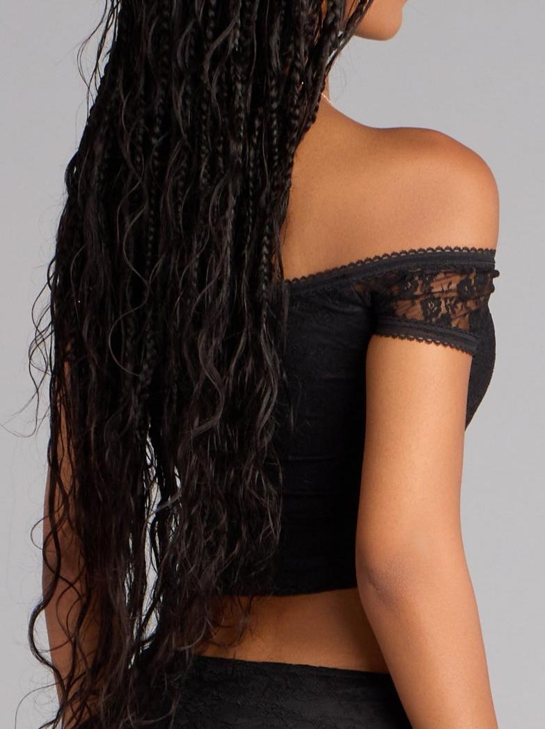 Quiet Allure Off Shoulder Lace Corset Top