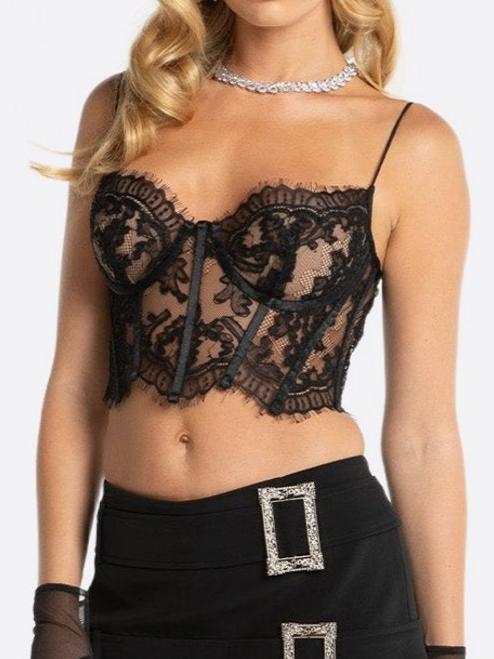 Audrina Lace Top (Black)