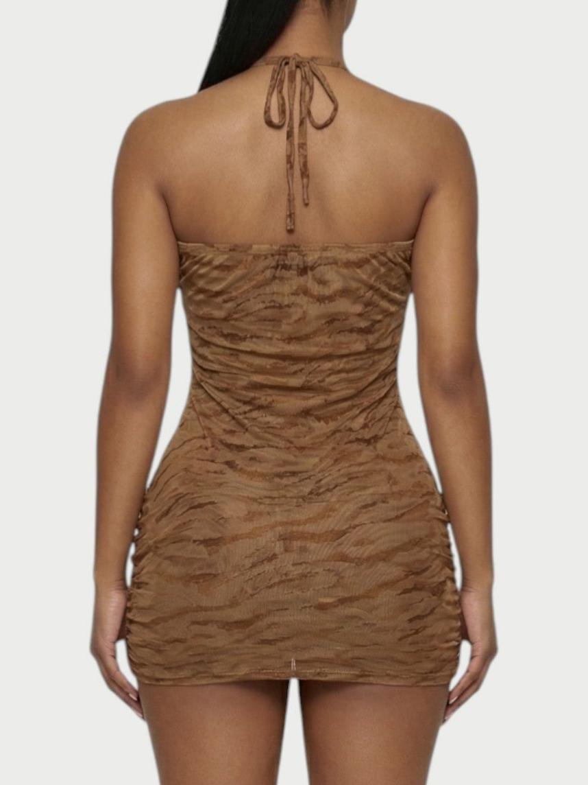 Vivi Halter Ring Bodycon Mini Dress