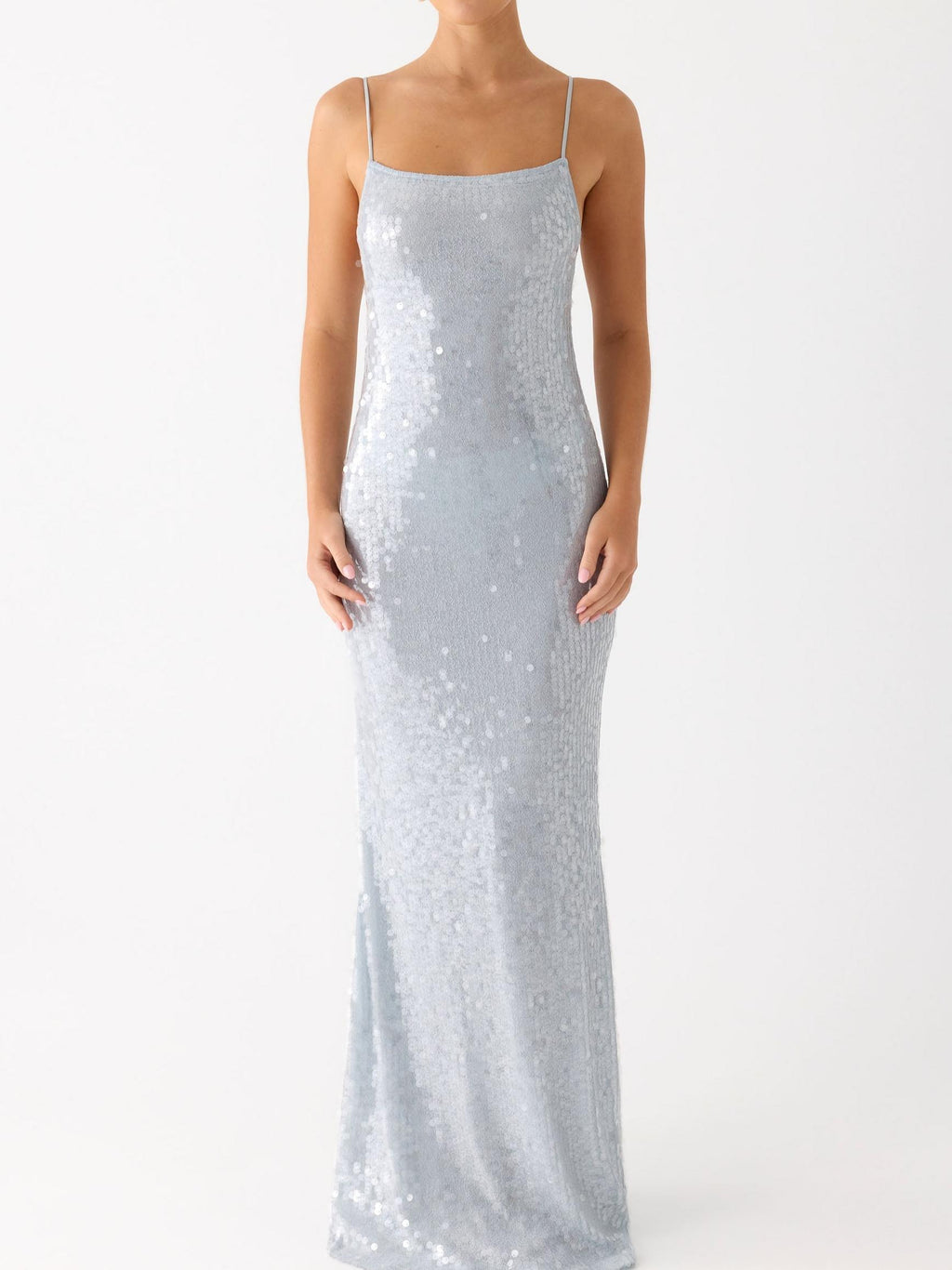 Solo Sequin Maxi Dress - Misty Blue