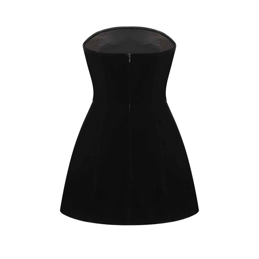 Sandrine Crystal-Embellished Velvet Mini Dress