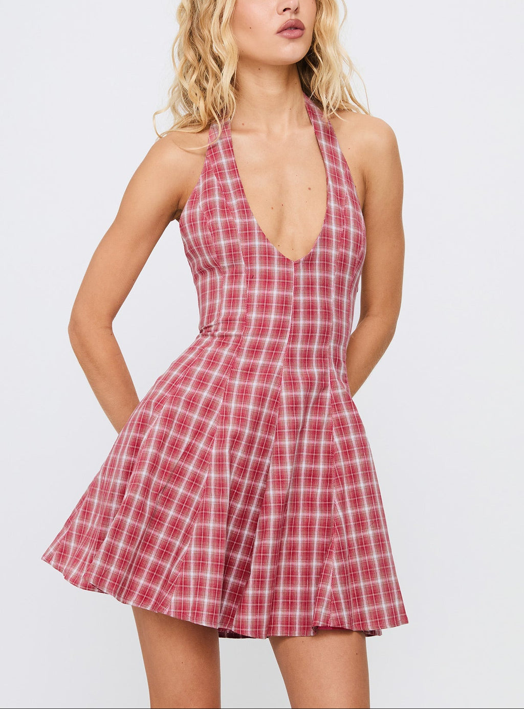 Out Of Nowhere Halter Mini Dress