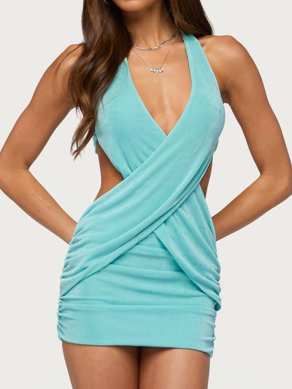 Rovelle Crossover Backless Mini Dress