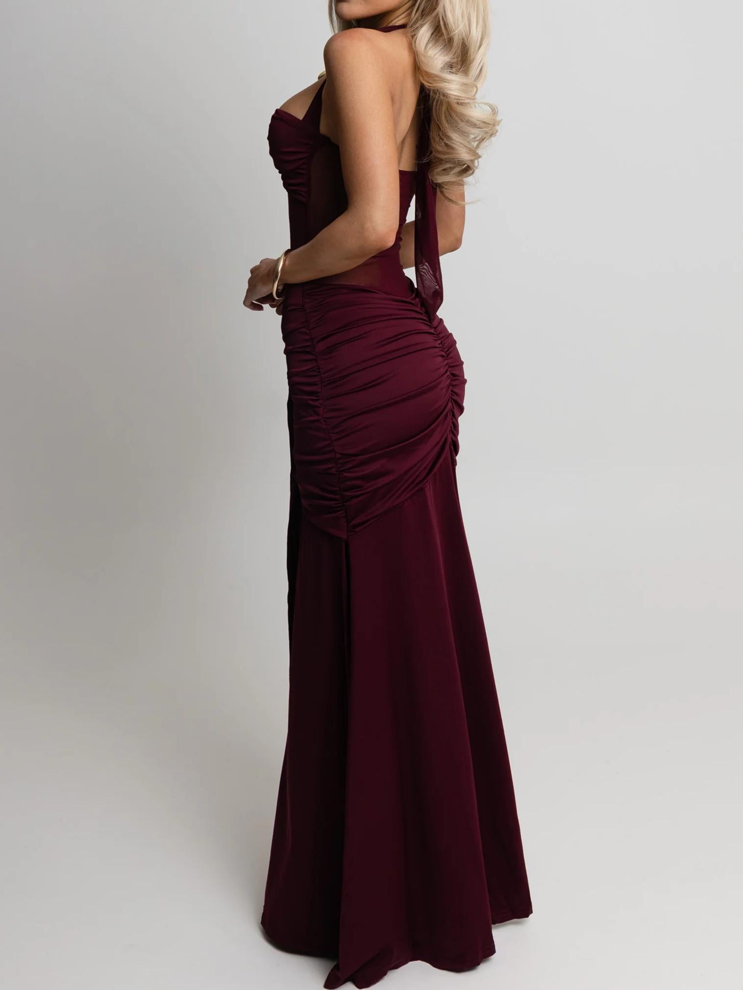 Timeless Passion Maxi Dress- Wine