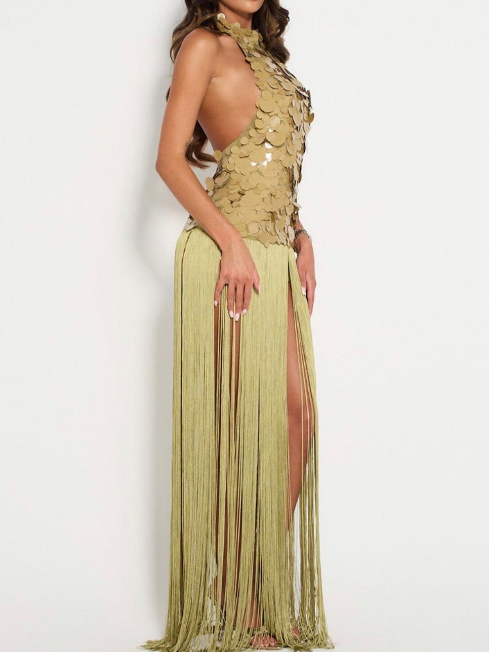 Sequin Fringed Dress