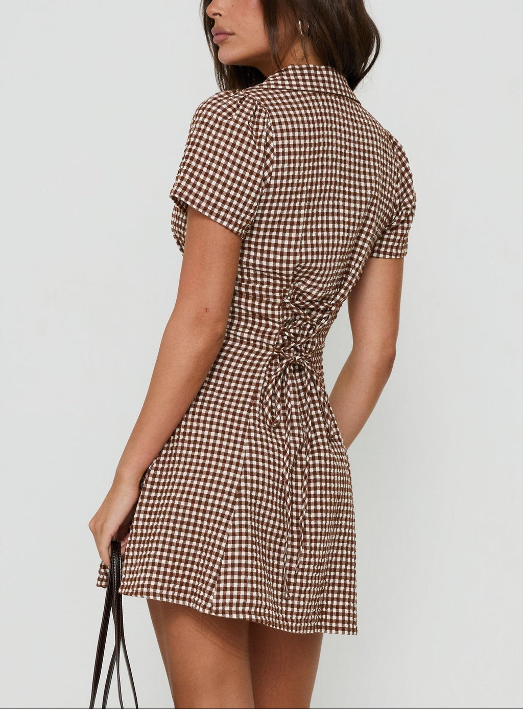 Pique Button Down Mini Dress