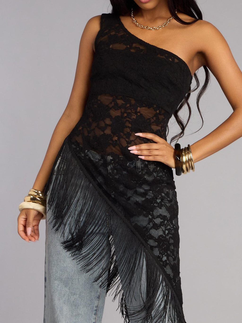Festival Ready Lace Fringe Top