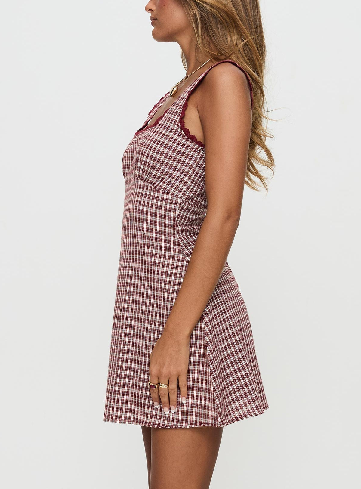 Dasha Mini Dress Red Check