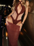 After Hours Illusion Cutout Maxi Dress