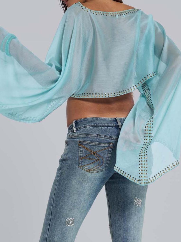 Lunet Studded Cape Top